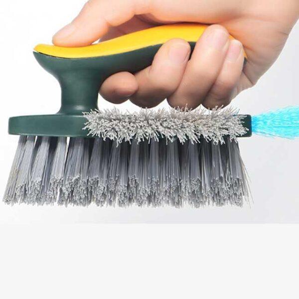 4-in-1 V-Shape Scrubber Brush - Kitchen, Bathroom, Tile & Floor Gap Cleaning Tool, Window Groove, Wall Corner & Toilet Brush