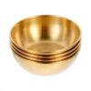 4Pcs Stainless Steel Golden/Silver Sauce Dishes – Appetizer & Seasoning Serving Tray Set for Kitchen & Tableware