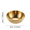 4Pcs Stainless Steel Golden/Silver Sauce Dishes – Appetizer & Seasoning Serving Tray Set for Kitchen & Tableware