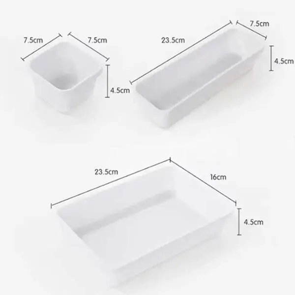 8pc Set Storage Drawer Organizer Box – Makeup Brush Holder & Jewellery Storage Container – UK Home Essentials