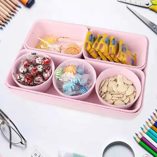 8pc Set Storage Drawer Organizer Box – Makeup Brush Holder & Jewellery Storage Container – UK Home Essentials