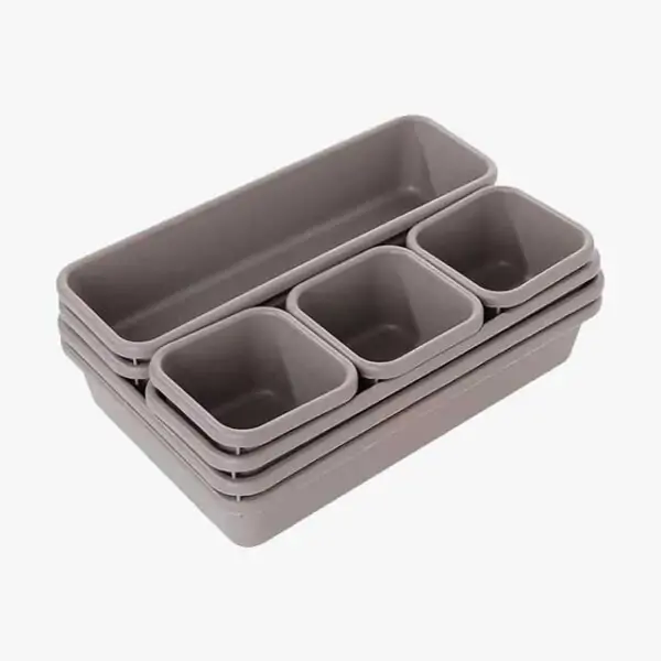 8pc Set Storage Drawer Organizer Box – Makeup Brush Holder & Jewellery Storage Container – UK Home Essentials