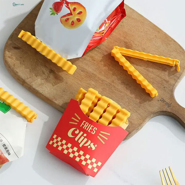 Airtight Food Clips – Reusable Fried Chips-Shaped Bag Sealers | A Set Of 12 |Moisture-Proof Snack Clips with Storage Box – Kitchen Essential for Southeast Asian Buyers