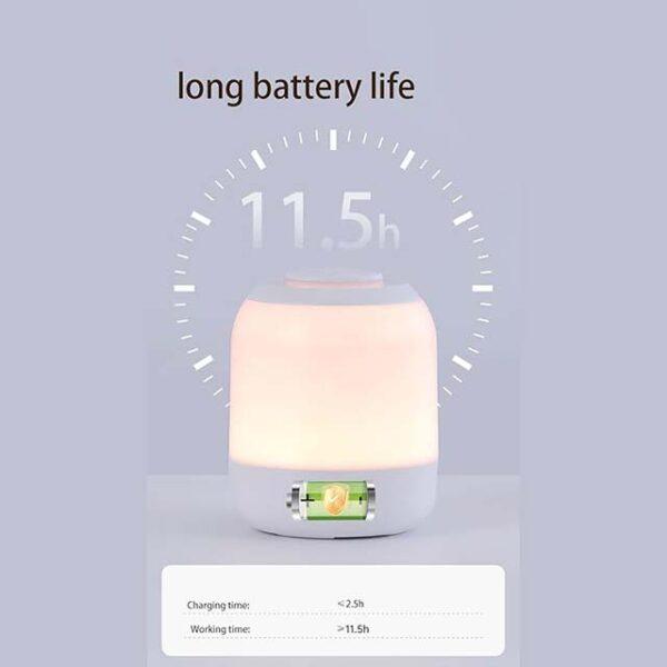 BACION Baby Night Light – Touch Control LED with 3-Color Changing & Dimming, 20H Battery Life, Fast Charging (Pink)