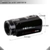Besteker 1080P Camcorder - Portable FHD Video Camera, 24.0 MP, 10X Optical Zoom, 3.0" Touchscreen, Remote Control & Safety Tether for Kids & Amateurs