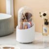 Rotating Makeup Brush Holder – Portable Dustproof Cosmetic Organizer for Lipstick, Eyeshadow & Beauty Essentials