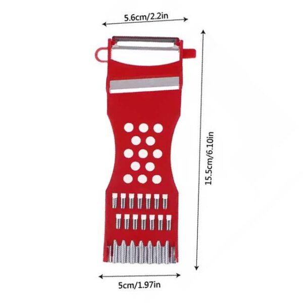 Handheld Carrot Grater & Vegetable Cutter – Multifunctional Kitchen Tool for Slicing, Mashing & Peeling