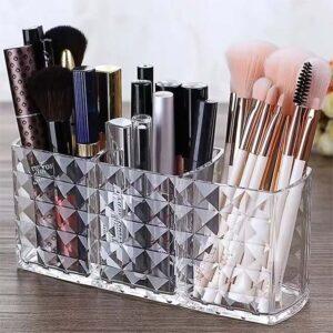 Acrylic Makeup Organizer Storage Box with Drawer – Cosmetic Holder for Lipstick, Brushes & Cotton Swabs