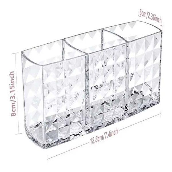 Acrylic Makeup Organizer Storage Box with Drawer – Cosmetic Holder for Lipstick, Brushes & Cotton Swabs