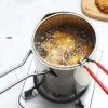 304 Stainless Steel Deep Fryer – Japanese-Style Frying Pot with Basket for Home Kitchen Cooking