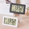 Digital Hygrometer Clock – Battery-Powered 12/24H Timepiece with Temperature & Humidity Display for Home & Office