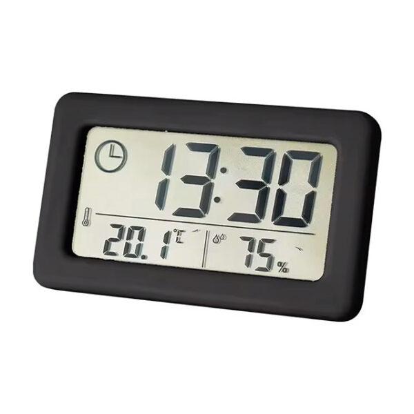 Digital Hygrometer Clock – Battery-Powered 12/24H Timepiece with Temperature & Humidity Display for Home & Office