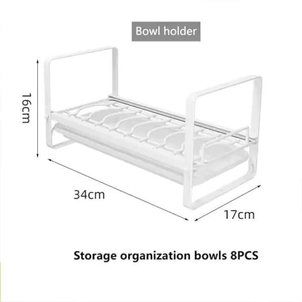 Stackable Dish Drain Shelf – Drawer Organizer Rack for Bowls, Plates, Cutlery & Countertop Storage