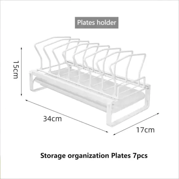 Stackable Dish Drain Shelf – Drawer Organizer Rack for Bowls, Plates, Cutlery & Countertop Storage