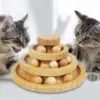 DoogCat 3-Level Cat Ball Track Tower – Interactive Kitty Toy with 9 Removable Balls, Roller Circle Track, DIY Fun for Kittens, Mental & Physical Exercise – Large Size
