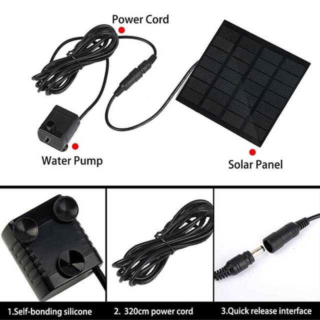 EODUDOS Solar-Powered Water Fountain – Garden Pond & Pool Sprinkler with Water Pump & Multiple Spray Heads, Eco-Friendly Solar Panel Fountain for Outdoor Decor & Aquariums