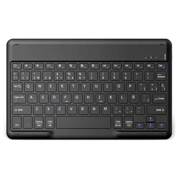 EasyAcc Wireless Bluetooth Keyboard – Spanish Layout, Compatible with Windows, Android & iOS Tablets, Compact & Portable Keyboard (Black)