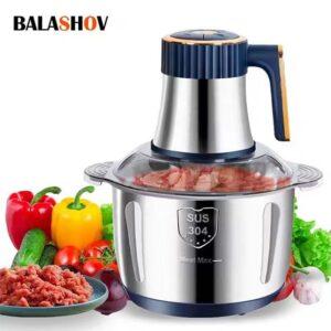 5L Electric Meat Grinder & Food Chopper – Stainless Steel Multifunctional Vegetable Slicer & Processor