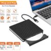 External DVD Drive, Amicool USB 3.0 Type-C CD DVD +/-RW Optical Drive, USB C Burner, Slim CD/DVD ROM Rewriter/Writer/Reader, Portable for PC, Laptop, Desktop, MacBook, Mac, Windows 7/8.1/10, Linux OS, Apple