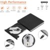 External DVD Drive, Amicool USB 3.0 Type-C CD DVD +/-RW Optical Drive, USB C Burner, Slim CD/DVD ROM Rewriter/Writer/Reader, Portable for PC, Laptop, Desktop, MacBook, Mac, Windows 7/8.1/10, Linux OS, Apple