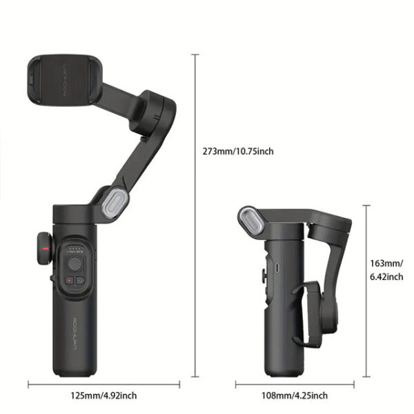 Foldable 3-Axis Handheld Gimbal Stabilizer – Smartphone Video & Vlog PTZ Stabilizer – Perfect Valentine's Day Gift for Boyfriend & Girlfriend