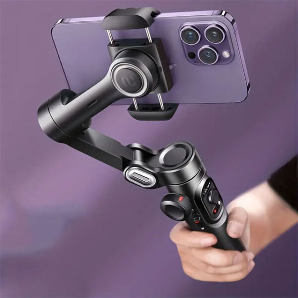 Foldable 3-Axis Handheld Gimbal Stabilizer – Smartphone Video & Vlog PTZ Stabilizer – Perfect Valentine's Day Gift for Boyfriend & Girlfriend