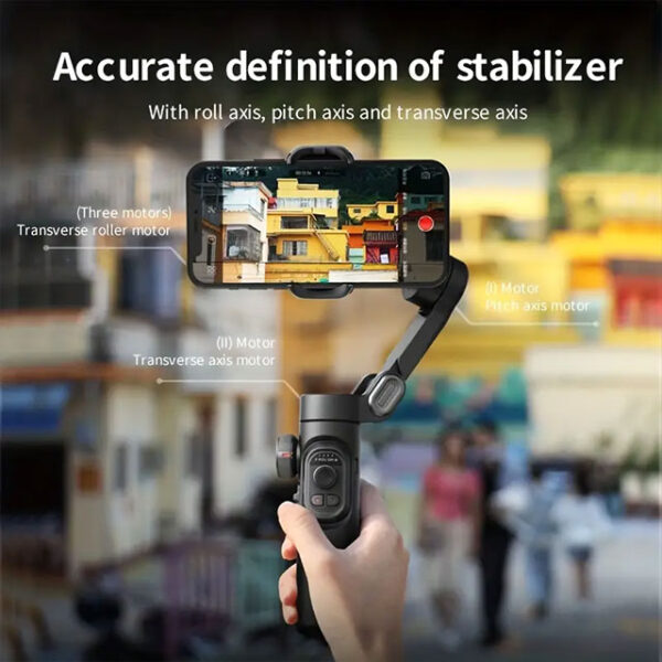 Foldable 3-Axis Handheld Gimbal Stabilizer – Smartphone Video & Vlog PTZ Stabilizer – Perfect Valentine's Day Gift for Boyfriend & Girlfriend