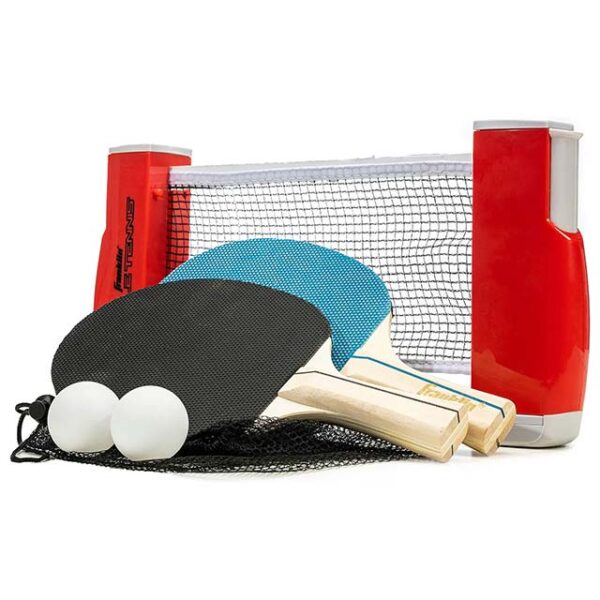 Franklin Sports Table Tennis to Go Portable Ping Pong Set - Table Top Ping Pong Net + (2) Paddles - Ping Pong Balls Included - 2 Players