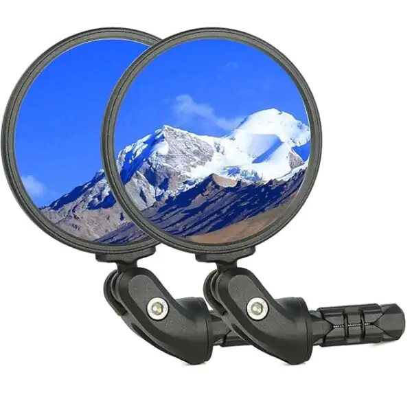 Bike Mirrors | HD Glass Bar End Rearview Mirror for Safe Cycling – Easy Installation