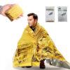 Gold & Silver Emergency Thermal Blanket – Waterproof, Windproof Survival Blanket for First Aid, Military Rescue, Camping & Hiking