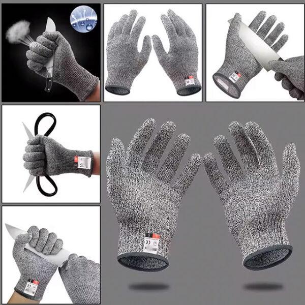 Grade 5 Cut-Resistant Gloves – HPPE Safety Gloves for Kitchen, Glass Cutting & Gardening Protection