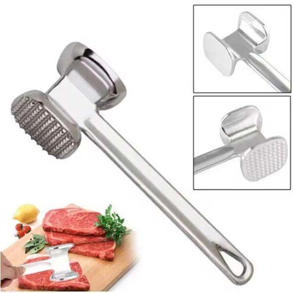 Aluminum Alloy Meat Tenderizer Hammer – Dual-Sided Tool for Tenderizing Steak, Pork & More