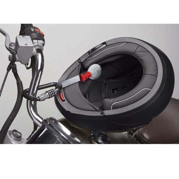 Crivit HS-46 Helmet Lock – Secure & Compact (10x6.5cm) | Black & Silver