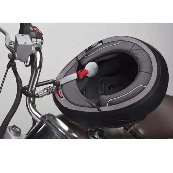 Crivit HS-46 Helmet Lock – Secure & Compact (10x6.5cm) | Black & Silver