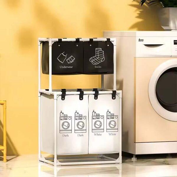 Clothes Storage Basket Household Laundry Basket Multifunctional Dirty Clothes Basket Balcony Storage Rack Dirty Clothes Basket