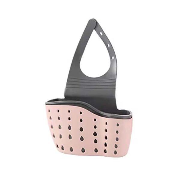 Adjustable Hanging Sink Holder – Drain Basket Organizer for Soap, Sponge & Faucet Storage