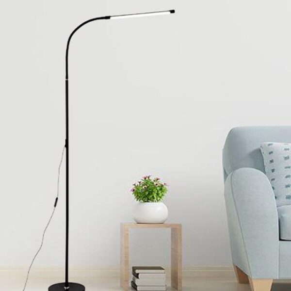 LED Floor Lamp for Living Room & Bedroom - Adjustable Gooseneck, Dimmable Standing Light for Office, Reading, and Home Decor