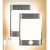 Talwei LED Indoor Wall Light with Motion Sensor – USB Rechargeable, Battery-Powered, Modern Aluminium Night Lamp for Corridor & Home