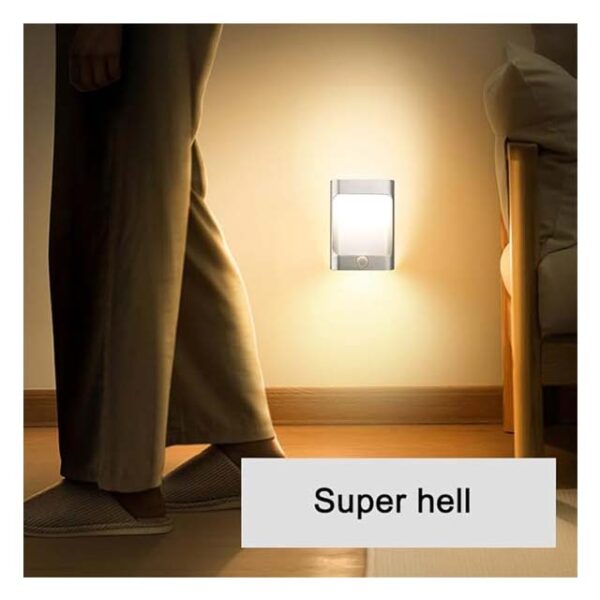 Talwei LED Indoor Wall Light with Motion Sensor – USB Rechargeable, Battery-Powered, Modern Aluminium Night Lamp for Corridor & Home