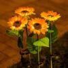 LED Solar Sunflower Lights – IP65 Waterproof Outdoor Pathway Lamp for Garden, Yard, Wedding & Holiday Decor