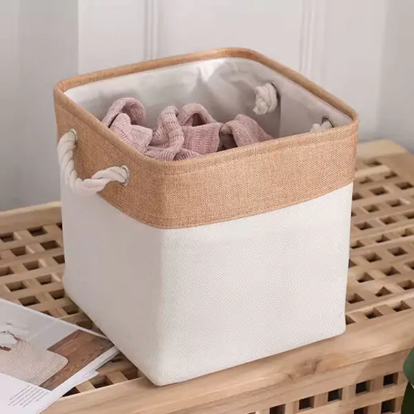 Large Capacity Linen Laundry Hamper – Perfect Storage Basket for Home Organization
