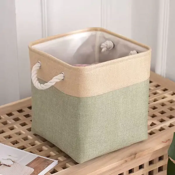 Large Capacity Linen Laundry Hamper – Perfect Storage Basket for Home Organization