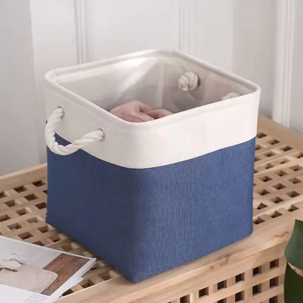 Large Capacity Linen Laundry Hamper – Perfect Storage Basket for Home Organization