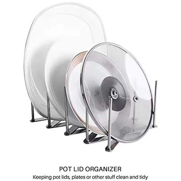 Pan Lid Organizer – Cabinet Door Rack Holder for Pots, Plates, Trays & Dish Storage