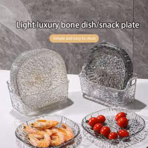 Light Luxury Plastic Bone Spitting Plate – Small Dish for Fruit, Snacks & Dried Fruits