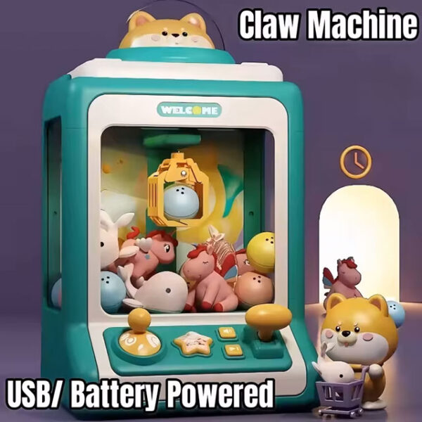Mini Vending Machine Toys for Kids – DIY Gashapon Claw Machine with Plush Dolls & Candy Prizes – Fun Birthday & Christmas Gifts for Children