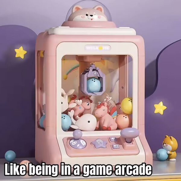 Mini Vending Machine Toys for Kids – DIY Gashapon Claw Machine with Plush Dolls & Candy Prizes – Fun Birthday & Christmas Gifts for Children