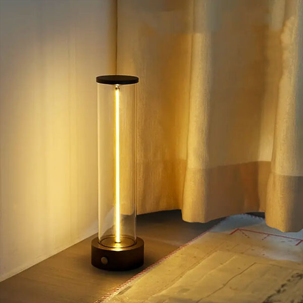 Modern Cordless Bedside Lamp – Rechargeable Touch-Controlled Dimmable Table Light with 3 Levels, USB Powered, Metal Base – Silvery Fantasy Style for Office, Living Room, Bedroom