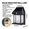 Motion Sensor Tungsten Wall Lamp - LED Outdoor Waterproof Solar Powered Yard Lights, Exterior Wall Mount for Garden & Yard Decor