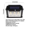 Motion Sensor Tungsten Wall Lamp - LED Outdoor Waterproof Solar Powered Yard Lights, Exterior Wall Mount for Garden & Yard Decor